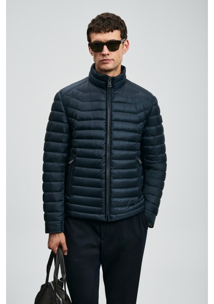 Andy Kaz Tüyü Erkek Mont Siyah