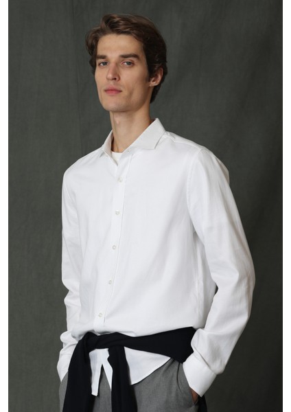 Vıana Erkek Basic Gömlek Comfort Slim Fit Siyah