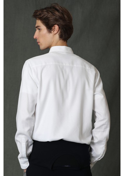 Vıana Erkek Basic Gömlek Comfort Slim Fit Siyah