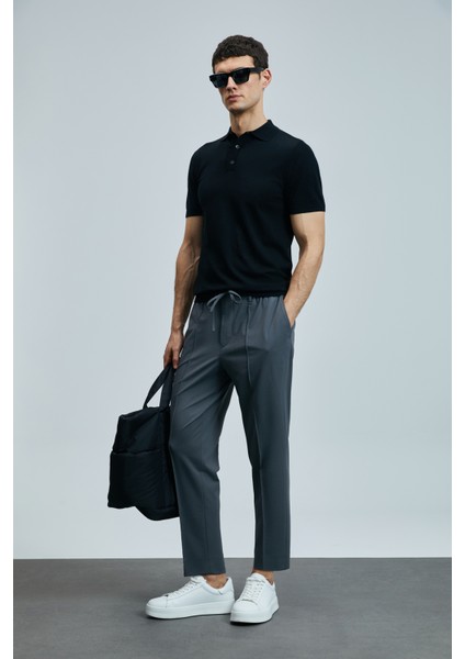 Sımon Smart Erkek Chino Pantolon Slim Fit Siyah