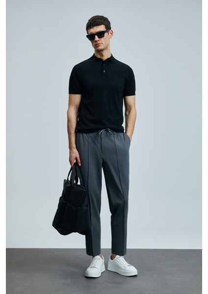 Sımon Smart Erkek Chino Pantolon Slim Fit Siyah