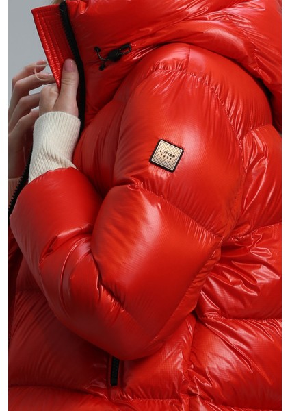 Sun Kaz Tüyü Kadın Mont Siyah