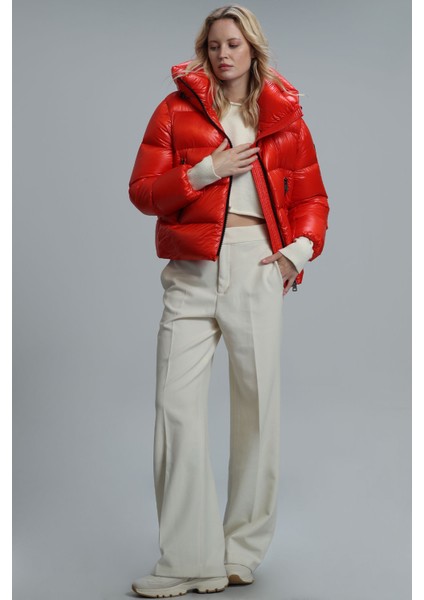 Sun Kaz Tüyü Kadın Mont Siyah