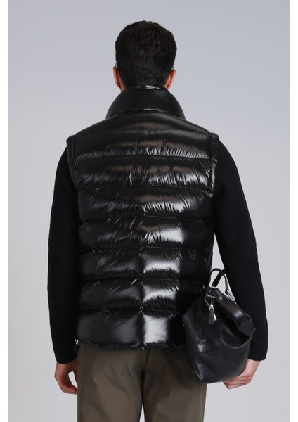 Peter Kaz Tüyü Erkek Yelek Siyah