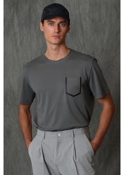 Sırıus Modern Grafik T- Shirt Siyah