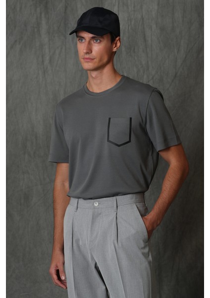 Sırıus Modern Grafik T- Shirt Siyah