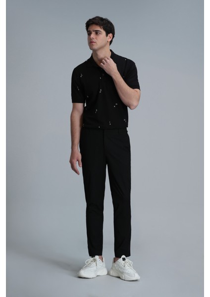 Pascal Smart Erkek Polo Tişört Siyah