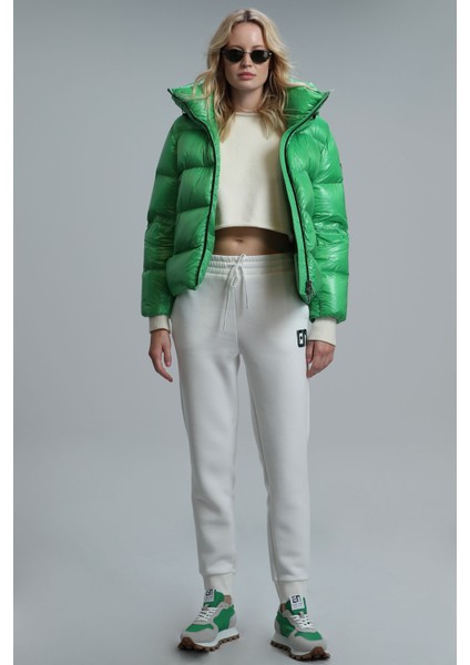 Sun Kaz Tüyü Kadın Mont Siyah