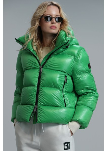 Sun Kaz Tüyü Kadın Mont Siyah