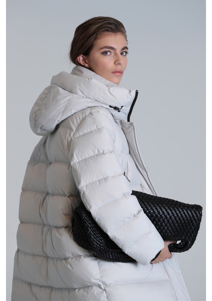 Olıvıa Kaz Tüyü Kadın Mont Siyah