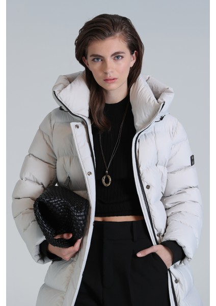 Olıvıa Kaz Tüyü Kadın Mont Siyah