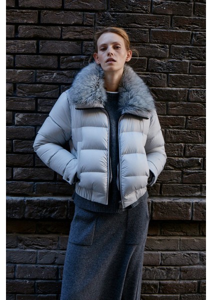 Daısy Kaz Tüyü Kadın Mont Siyah