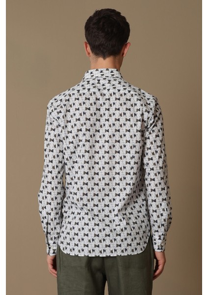 Jakob Erkek Smart Gömlek Slim Fit Yeşil