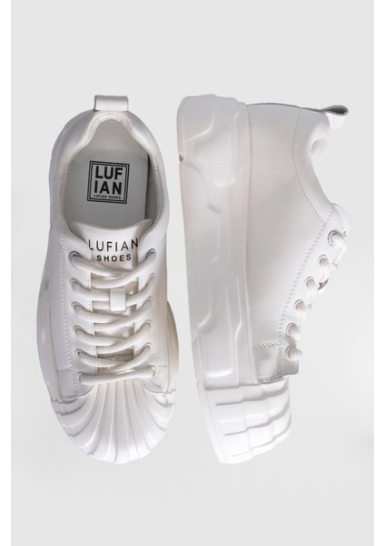 121230004 Jesıca Beyaz Kadın Hakiki Deri Spor Ayakkabı