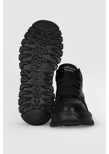 Seth Siyah Hakiki Deri Erkek Sneaker Ayakkabı 111230236