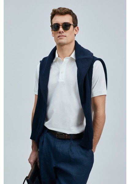 Luna Smart Erkek Polo Tişört Kırık Beyaz