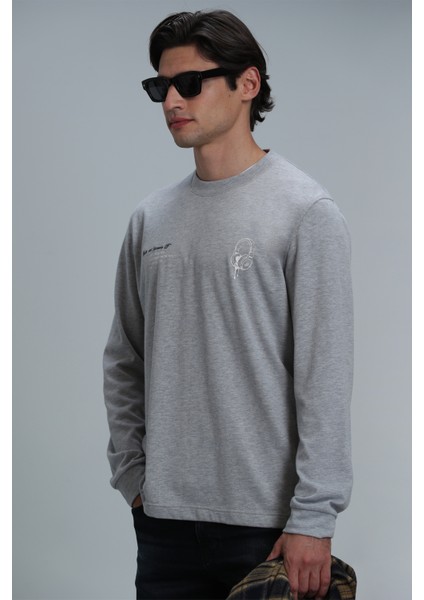 Magnus Erkek Uzun Kol Tişört Antrasit
