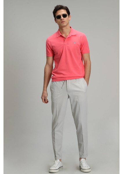 Laon Spor Polo Yaka Erkek Tişört Siyah