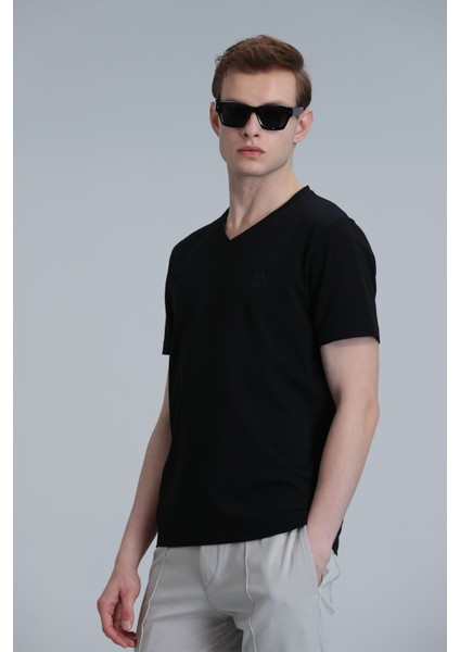 Tuna Modern Grafik T- Shirt Siyah