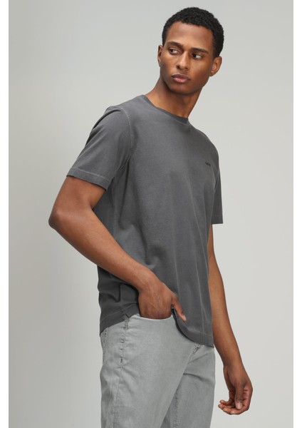 Sarder Erkek Basic Tişört Antrasit