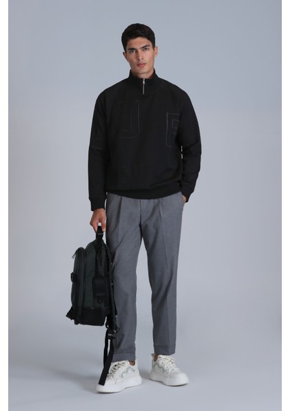 Focus Erkek Sweatshirt Siyah