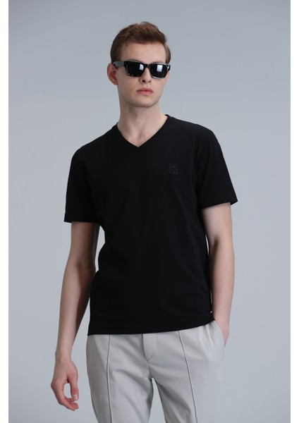 Tuna Modern Grafik T- Shirt Siyah