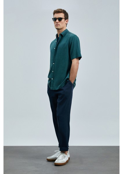 Bert Erkek Basic Gömlek Comfort Fit Lacivert