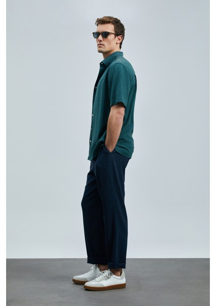 Bert Erkek Basic Gömlek Comfort Fit Lacivert