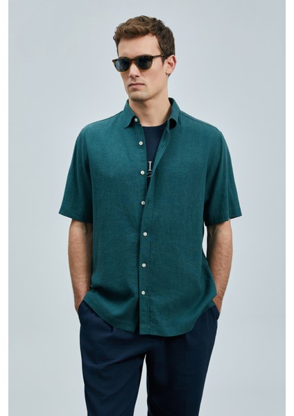 Bert Erkek Basic Gömlek Comfort Fit Lacivert