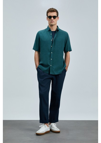 Bert Erkek Basic Gömlek Comfort Fit Lacivert