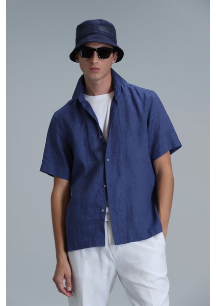 Bert Erkek Basic Gömlek Comfort Fit Lacivert