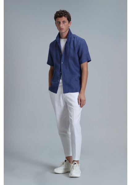 Bert Erkek Basic Gömlek Comfort Fit Lacivert