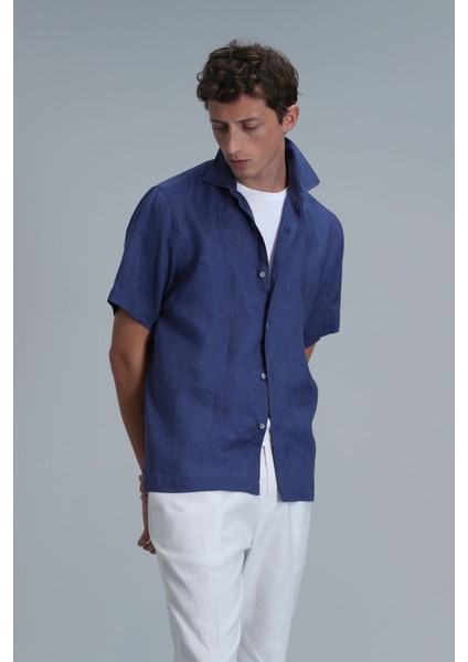 Bert Erkek Basic Gömlek Comfort Fit Lacivert