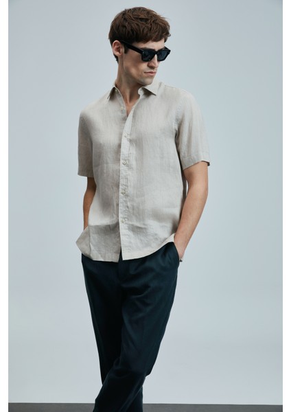 Bert Erkek Basic Gömlek Comfort Fit Lacivert