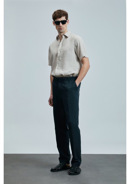 Bert Erkek Basic Gömlek Comfort Fit Lacivert