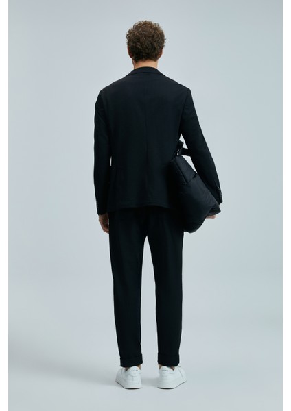 Asel Spor Erkek Blazer Ceket Slim Fit Siyah