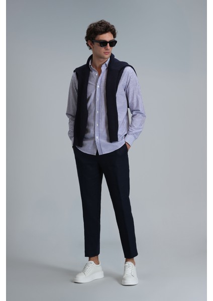 Warm Erkek Basic Gömlek Regular Fit Mavi