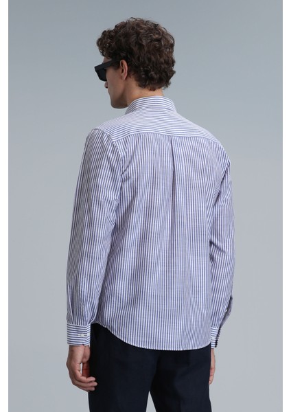 Warm Erkek Basic Gömlek Regular Fit Mavi