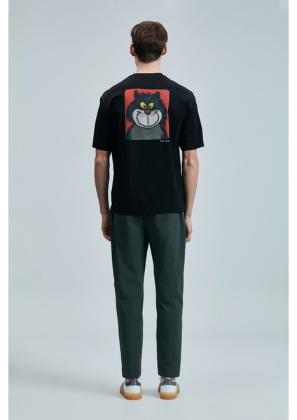 Nımbus Modern Grafik T- Shirt Siyah