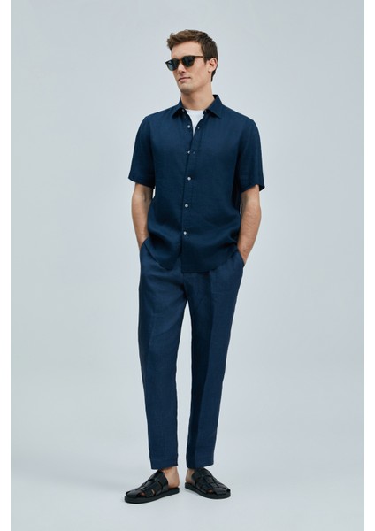 Bert Erkek Basic Gömlek Comfort Fit Lacivert