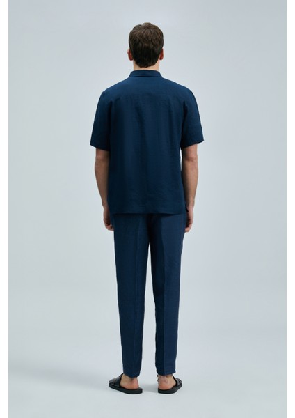 Bert Erkek Basic Gömlek Comfort Fit Lacivert