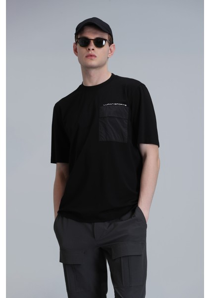 Lıam Modern Grafik T- Shirt Siyah