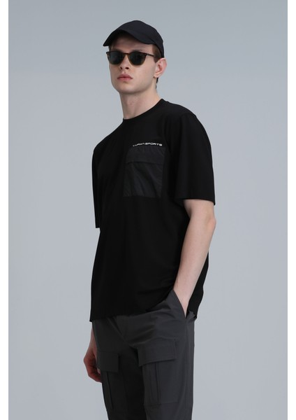 Lıam Modern Grafik T- Shirt Siyah