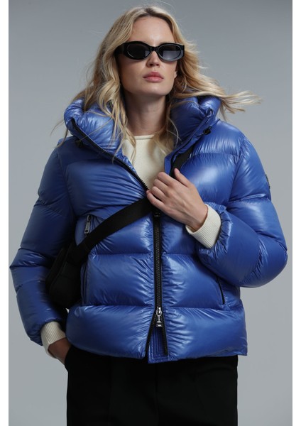 Sun Kaz Tüyü Kadın Mont Siyah