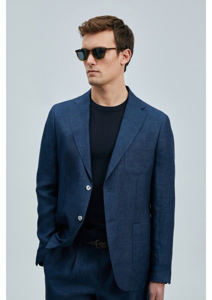 Jaques Spor Erkek Blazer Ceket Slim Fit Lacivert