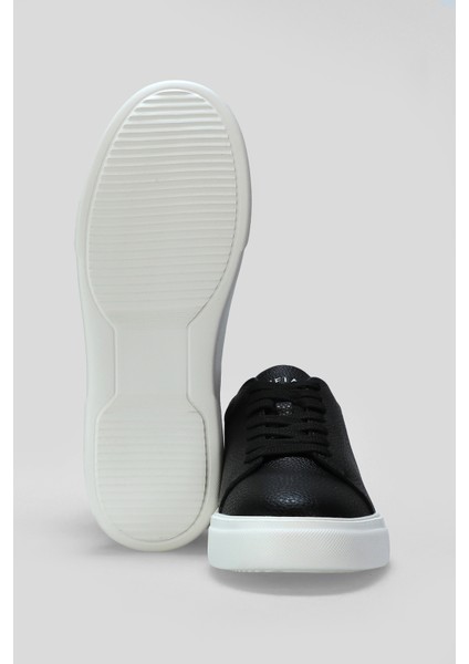 Erkek Tommy Deri Sneaker Ayakkabı 112230222 Siyah