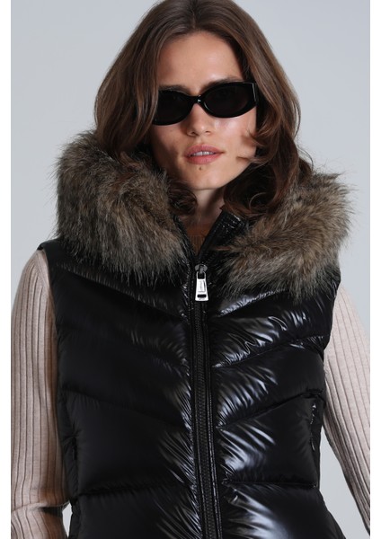 Luna Kadın Tekno Yelek Siyah