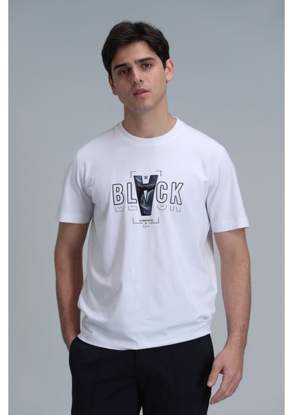 Adrıan Modern Grafik T- Shirt Siyah