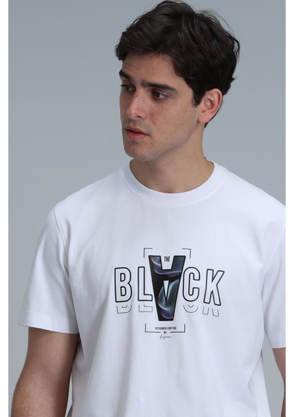 Adrıan Modern Grafik T- Shirt Siyah