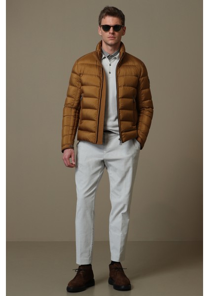 Clow Kaz Tüyü Erkek Mont Taş